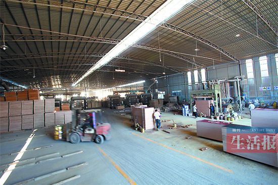 潘甲貴的企業車間一角