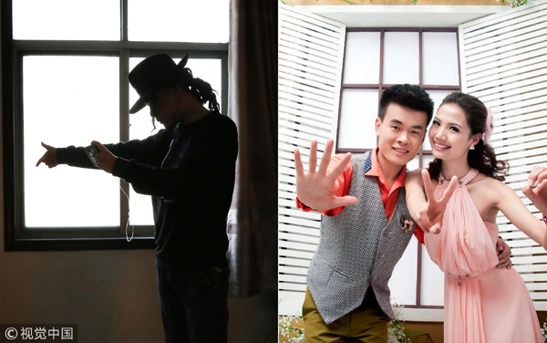 聾啞小伙模仿杰克遜 娶旅游小姐冠軍為妻